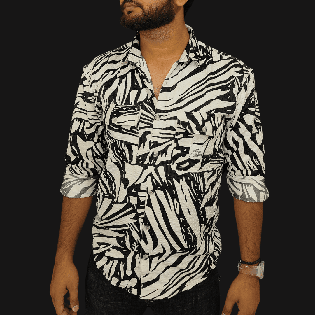 Imported printed Shirt-Black