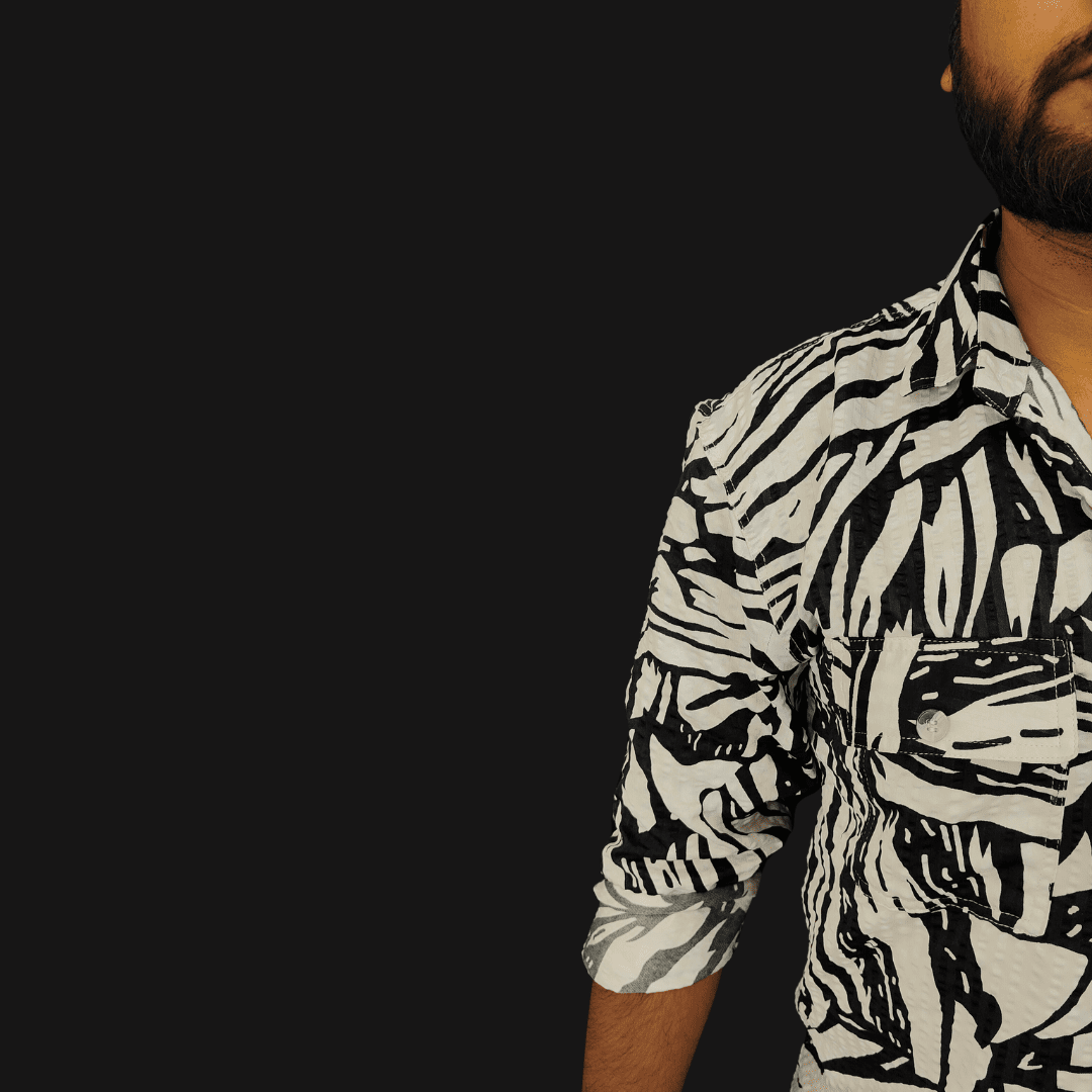 Imported printed Shirt-Black