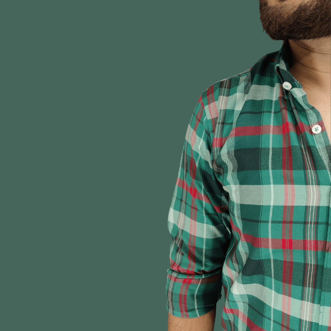 Green Check Shirt - Full Sleeves