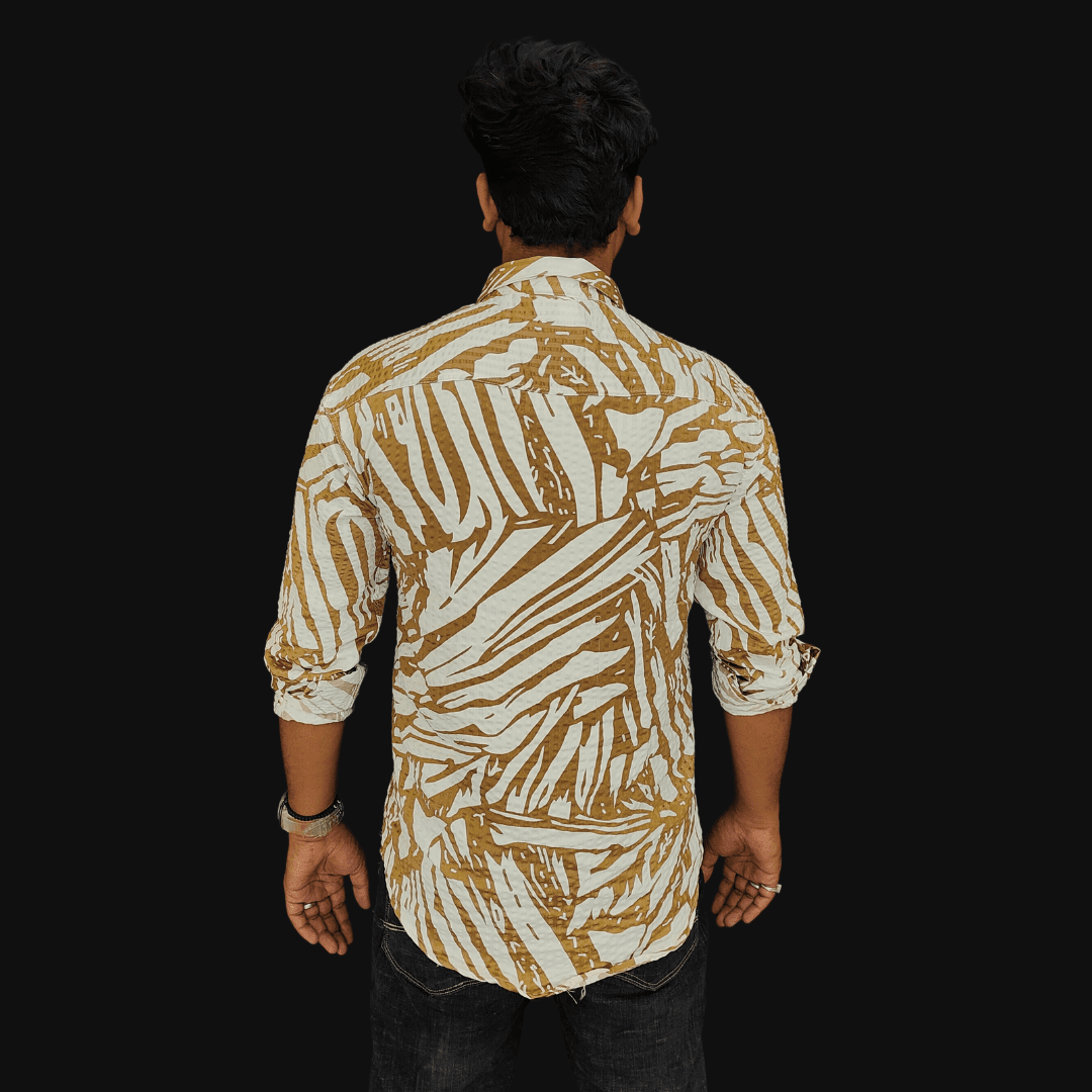 Imported printed Shirt-Golden