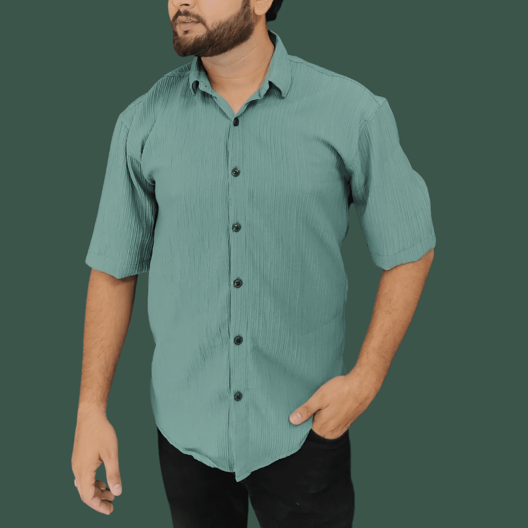 Oversize Imported Texture Shirt