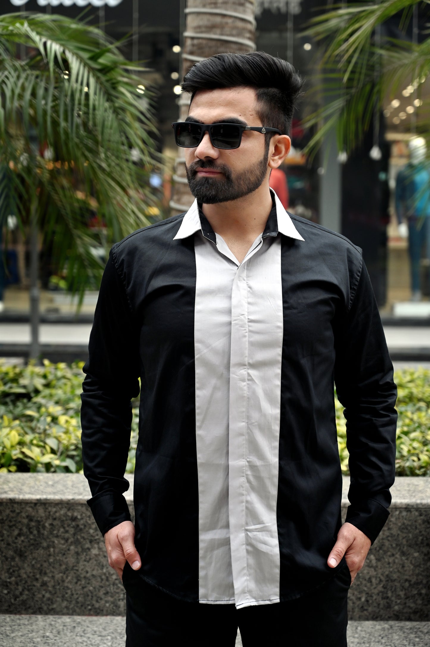 Black-Grey Premium Designer Shirt