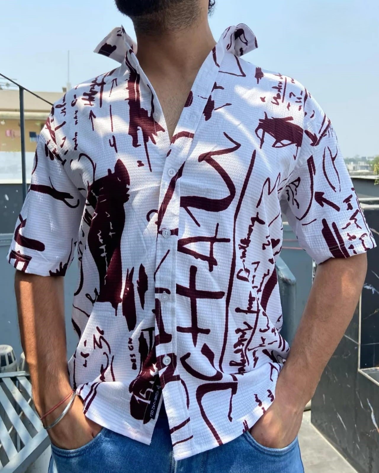 Printed Oversize half Sleeve shirt